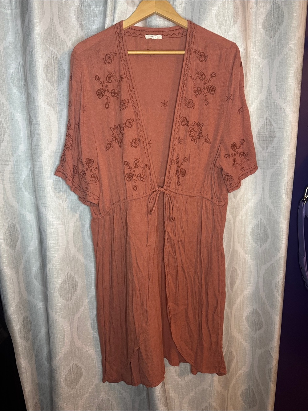 Maurices Kimono Light Burnt Orange Size 1